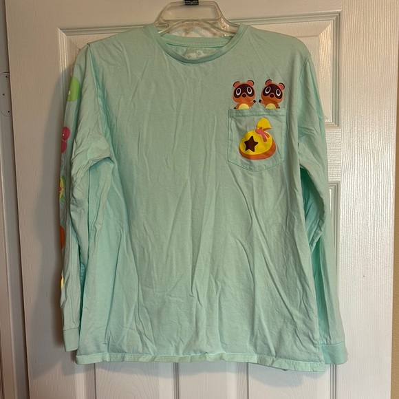 Cakeworthy women’s blue Animal Crossing long sleeve t-shirt size large - Picture 1 of 8
